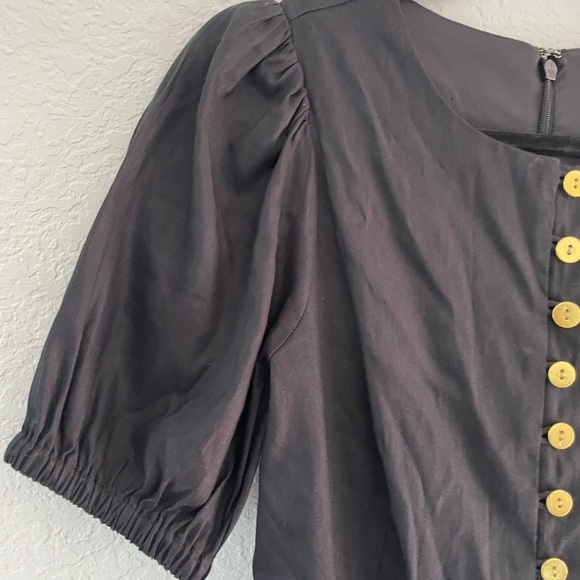 J. Crew Stretch Linen Viscose Blend Button-Front mini dress Size XS - Picture 4 of 7